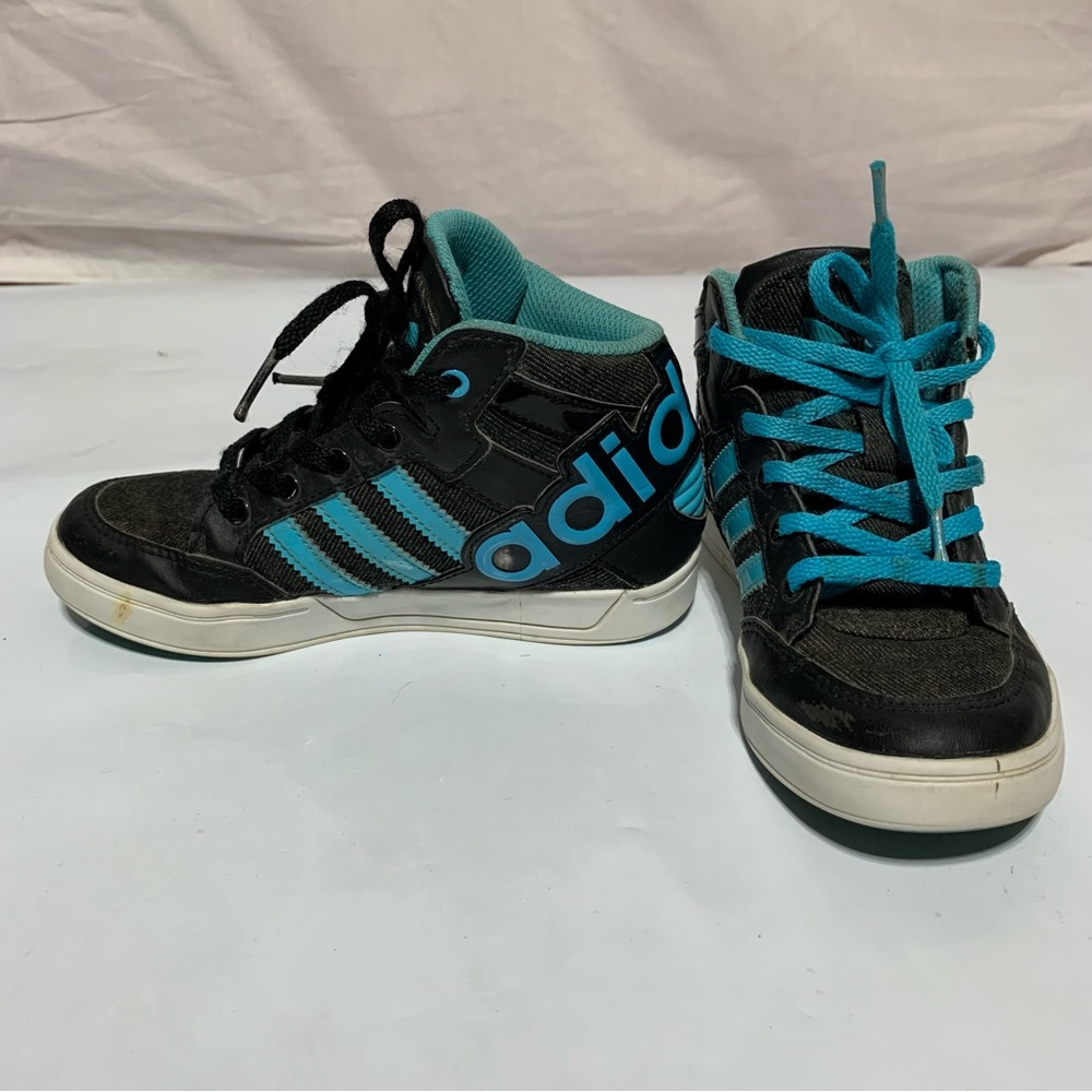 Adidas High Court Hi shoes black /blue size 12K